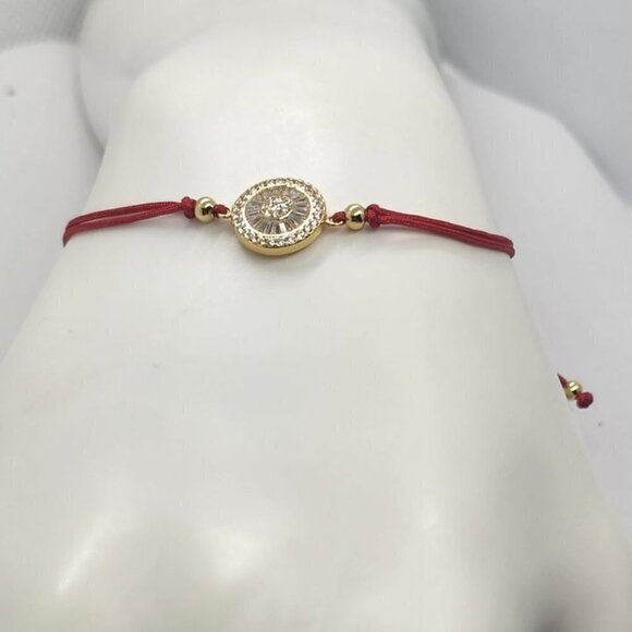 Jewelry - Sterling Silver 925 Round Design with Adjustable Bracelet
